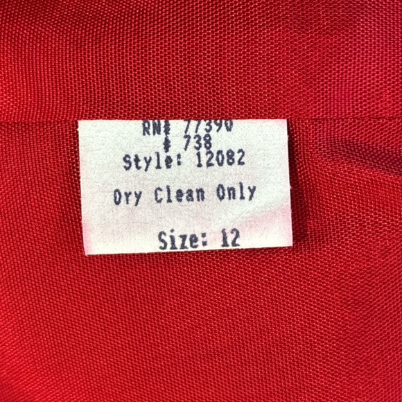 90s CLIFFORD & WILLS WOOL TWILL RED FITTED LONG BLAZER W EQUESTRIAN FLAIR SZ 12 - Picture 10 of 11